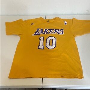 Adidas Men’s Steve Nash Gold & Purple Lakers Jersey Shirt Medium VTG #10